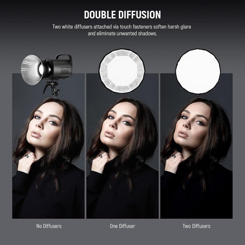 Neewer Basics Parabolic Softbox Bowens Mount, 47" Quick Release Soft Box Light Diffuser/Grid/Bag Compatible with Godox Compatible with Aputure 600d Studio Photography Video Recording Lighting, NS39P - Image 4